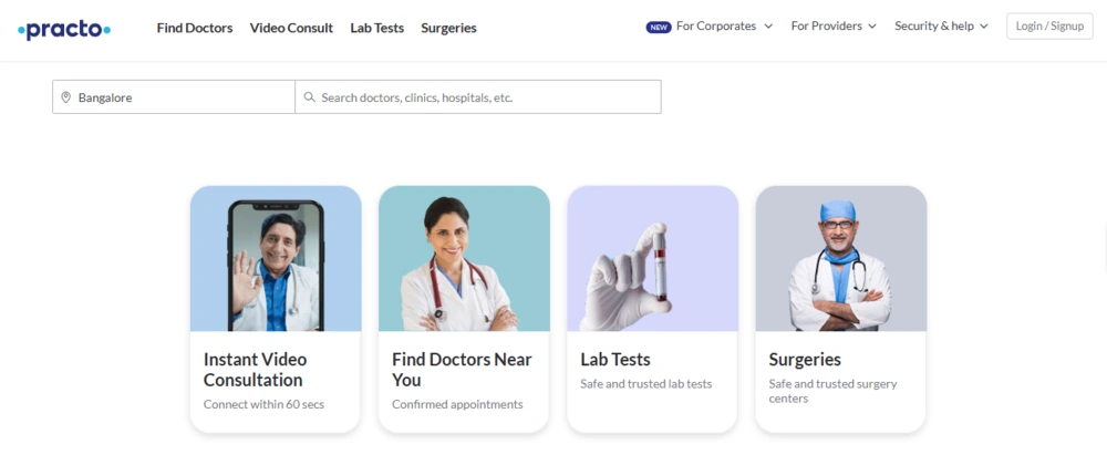 best health and fitness apps in india - practo