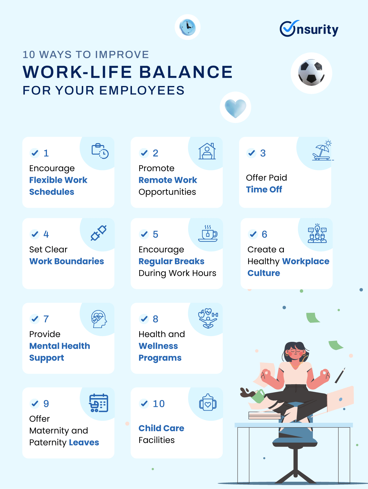 10 Ways To Improve Work Life Balance For Your Employees