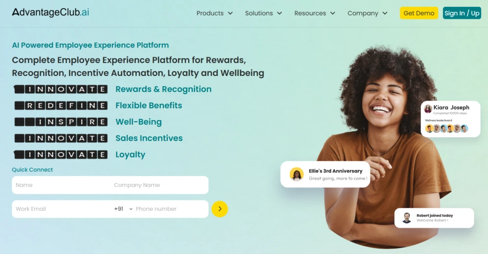 employee engagement tools for rewards and recognition - advantage club
