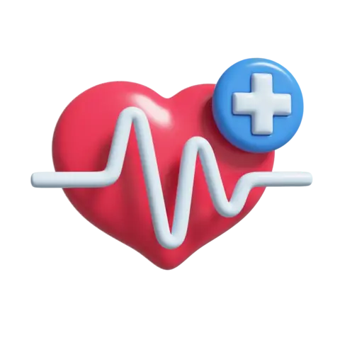 Employee wellbeing benefits heart illustration