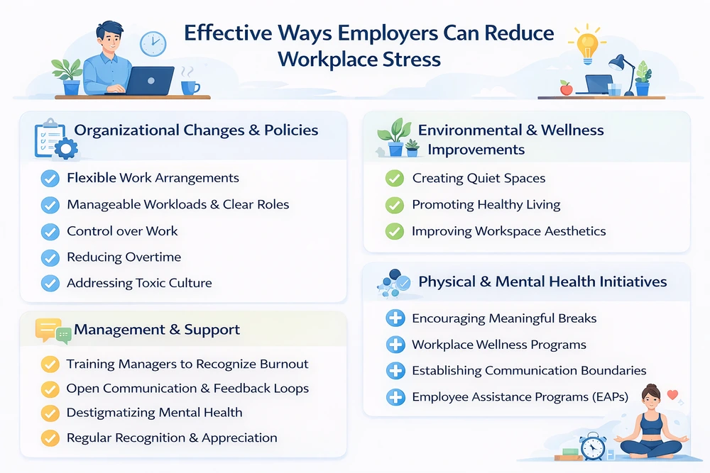 how employers can reduce workplace stress
