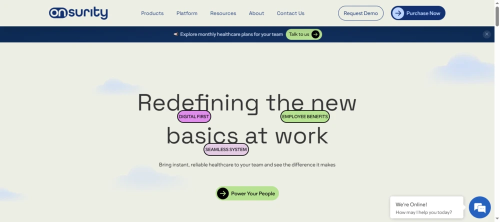 employee benefits platforms - onsurity